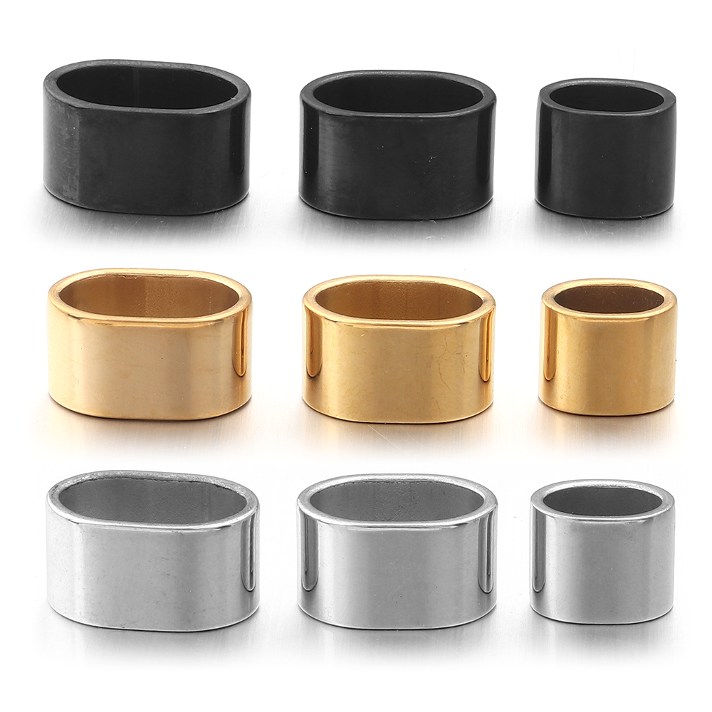 Patent Leather Shine - 6pcs Flat Stainless Steel Tube Slider