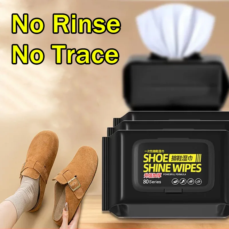 Sneaker Care Clean - Portable No-Rinse Shoe Cleaning Wipes Disposable