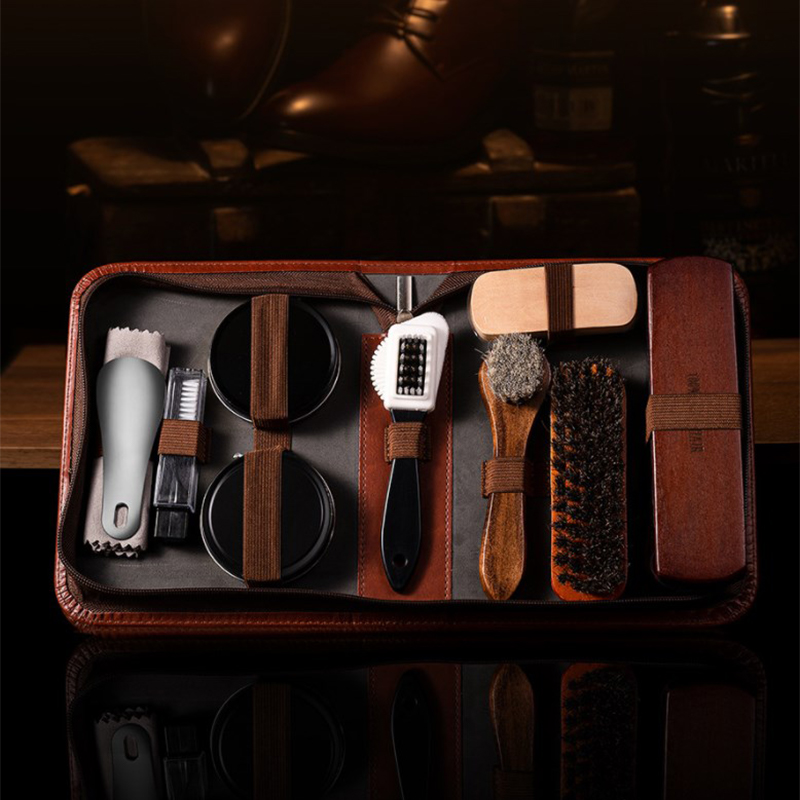 HorseHair Shoe Brush Set Leath - огляд і ціна Sneaker Cleaning Kit