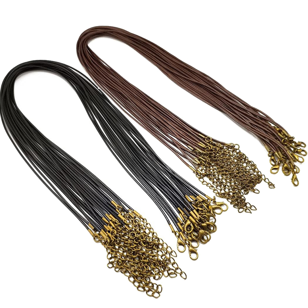 20pcs 45cm Brown Waxed Necklac - огляд і ціна Patent Leather Shine