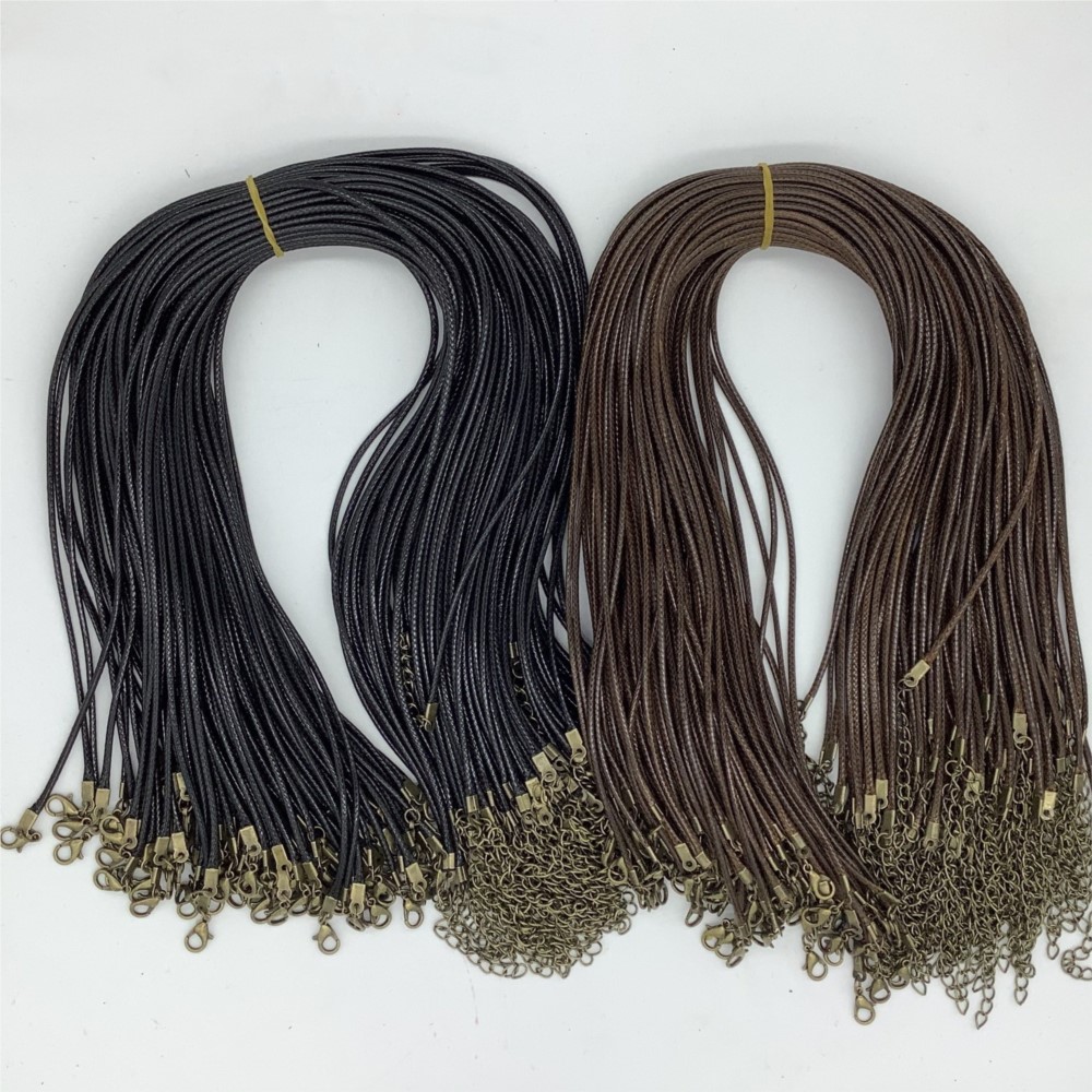 20pcs 45cm Brown Waxed Necklac - огляд і ціна Patent Leather Shine