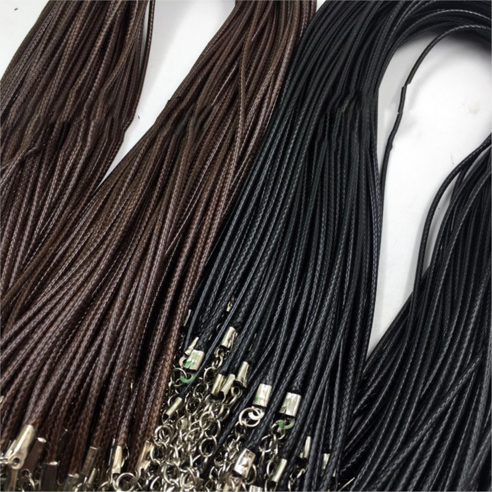 20pcs 45cm Brown Waxed Necklac - огляд і ціна Patent Leather Shine