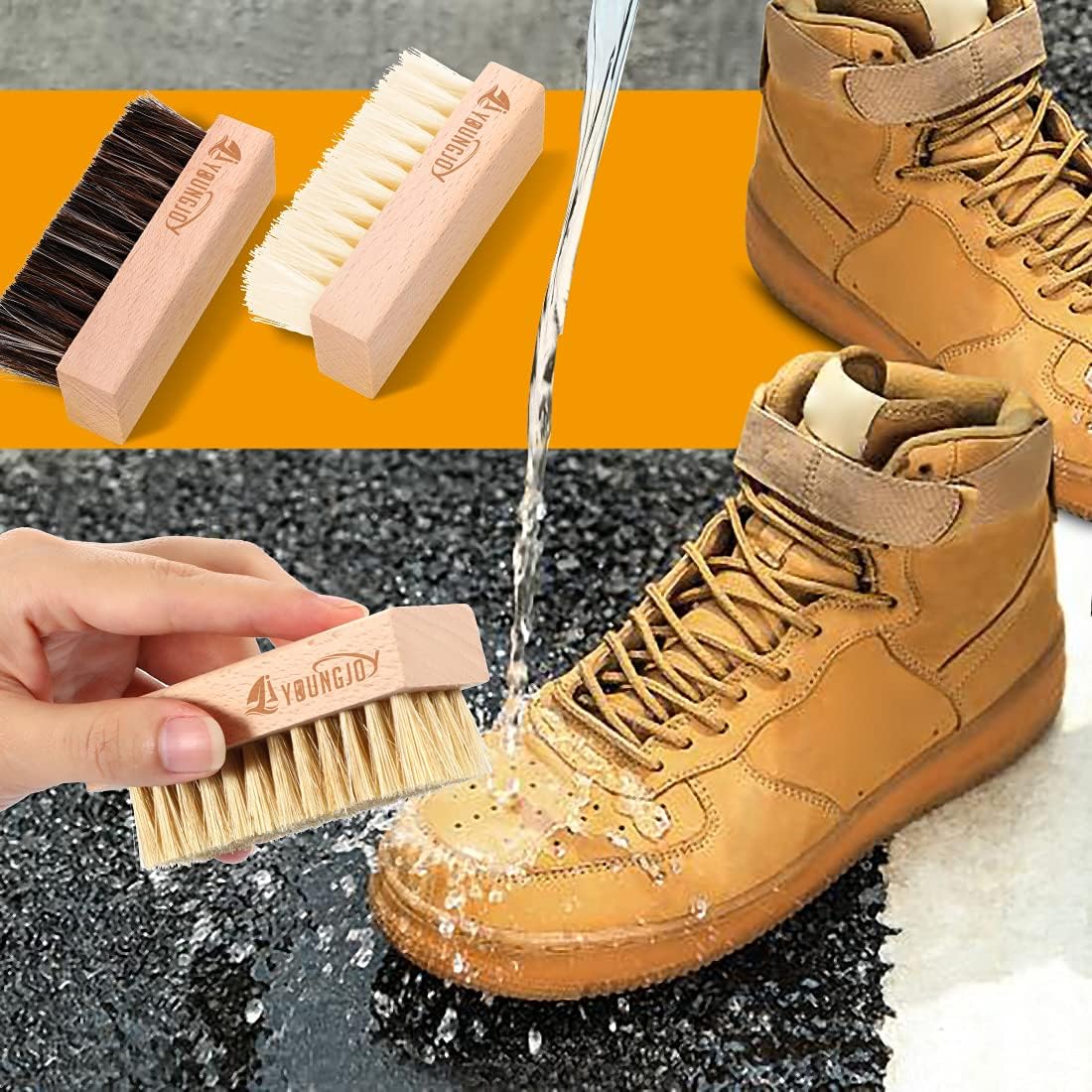 YoungJoy 3 Pieces Dual Sided S - огляд і ціна Sneaker Cleaning Kit