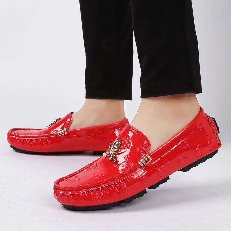 Men Quality Shoes Shine Skull  - огляд і ціна Patent Leather Shine