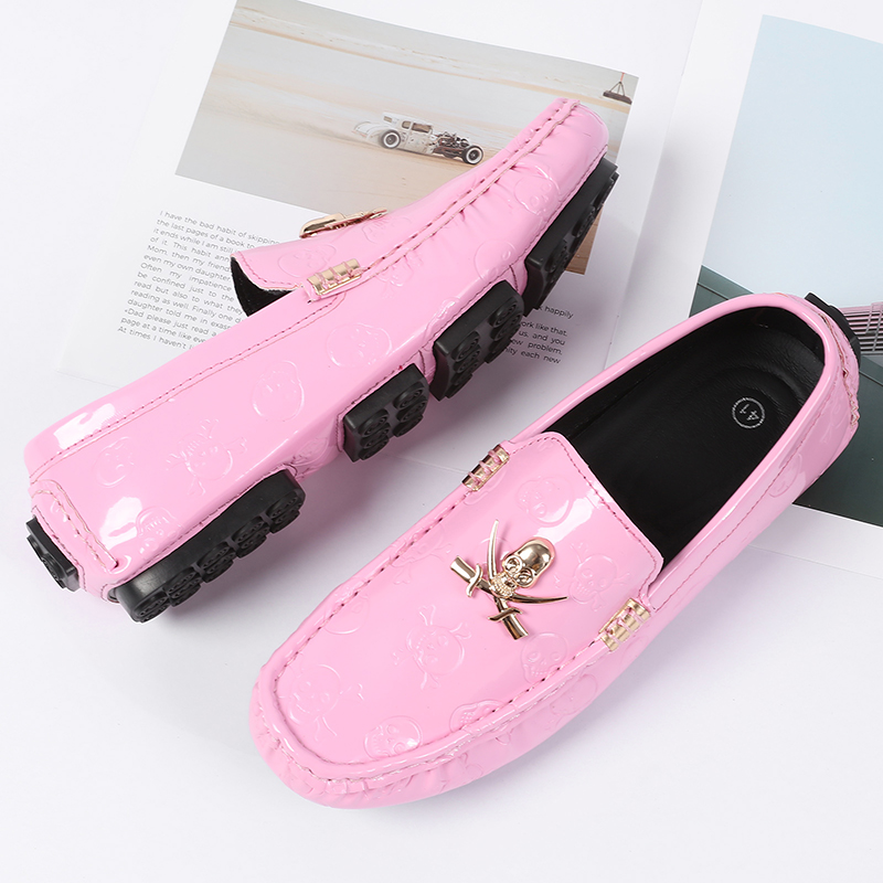 Men Quality Shoes Shine Skull  - огляд і ціна Patent Leather Shine