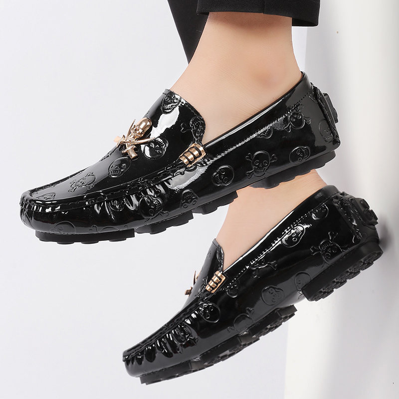 Men Quality Shoes Shine Skull  - огляд і ціна Patent Leather Shine